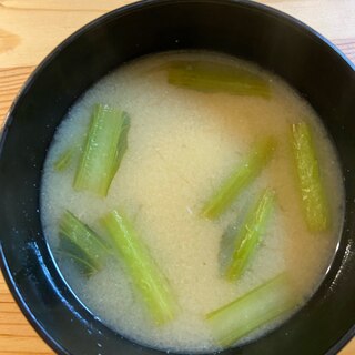 小松菜とジャガイモ の味噌汁♪